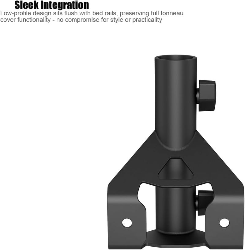 Moker Truck Bed Rail Flag Pole Holder Mount for Toyota Tacoma/Tundra Flag Pole Mounting System，Low-Profile Design Sits Flush with Bed Rails - Image 4